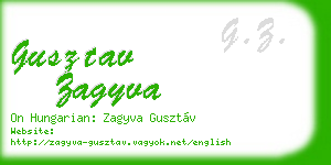 gusztav zagyva business card