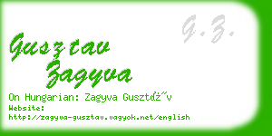 gusztav zagyva business card